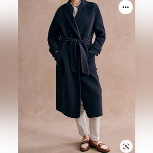 Sezane Mederick Coat Navy Blue
